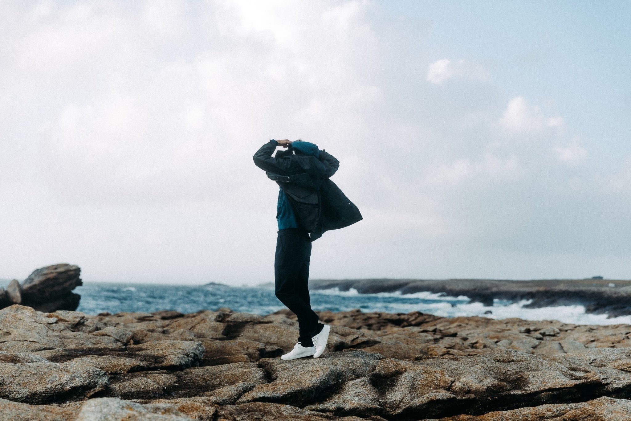 Quiberon parka écoresponsable homme mer escale automne pluie hiver