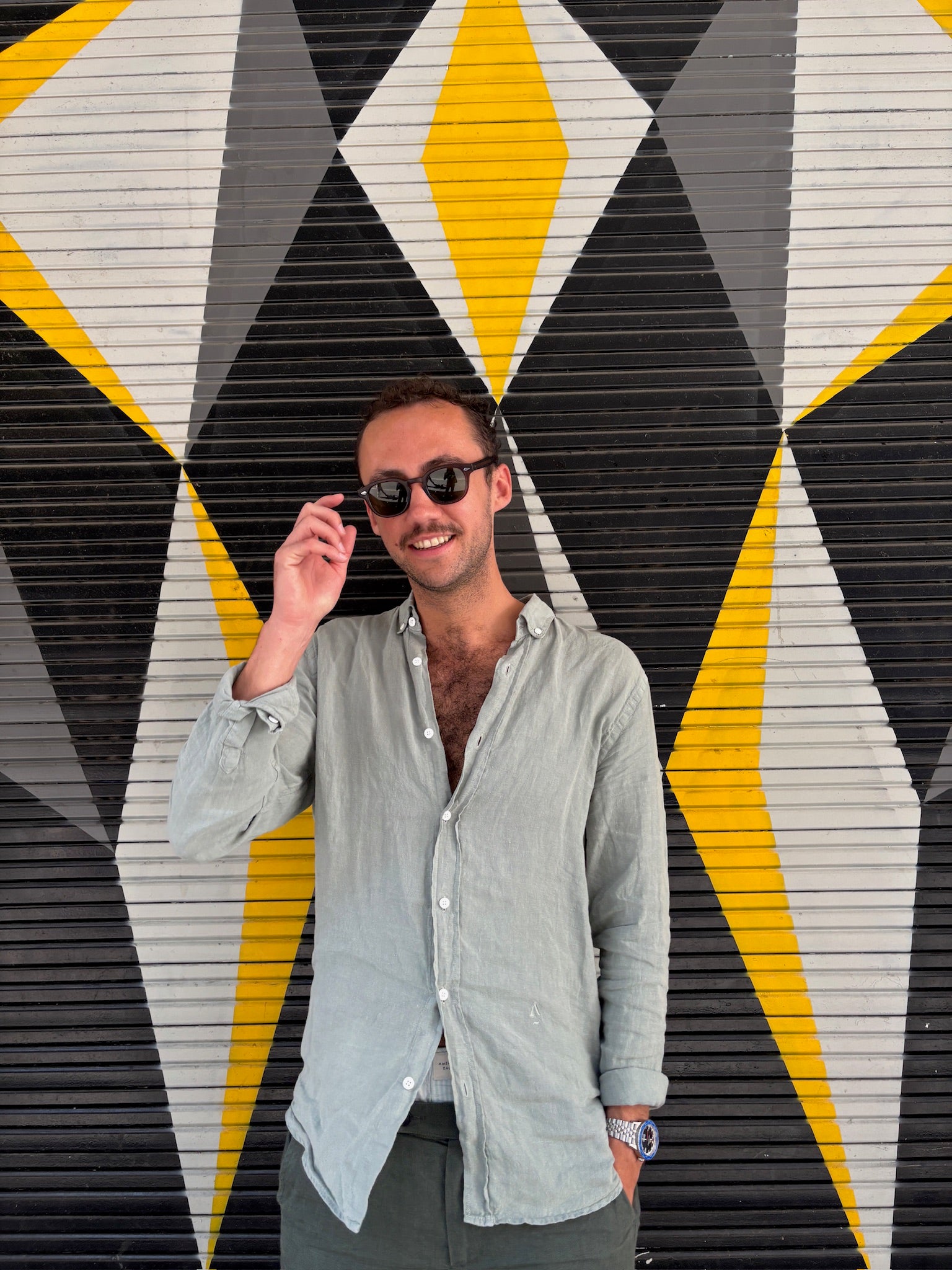 Chemise en lin Sauge