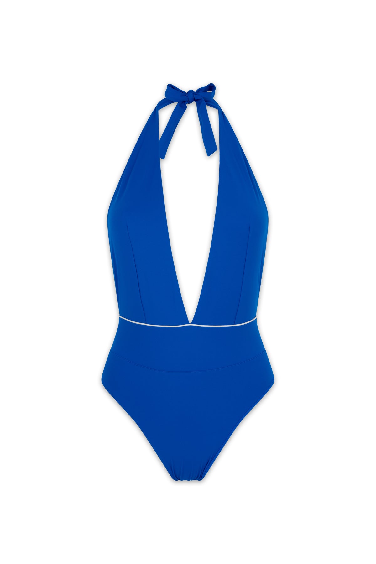 Maillot de bain uni bleu femme