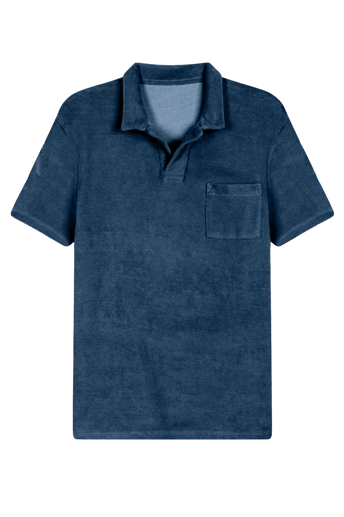 Polo eponge bleu canard