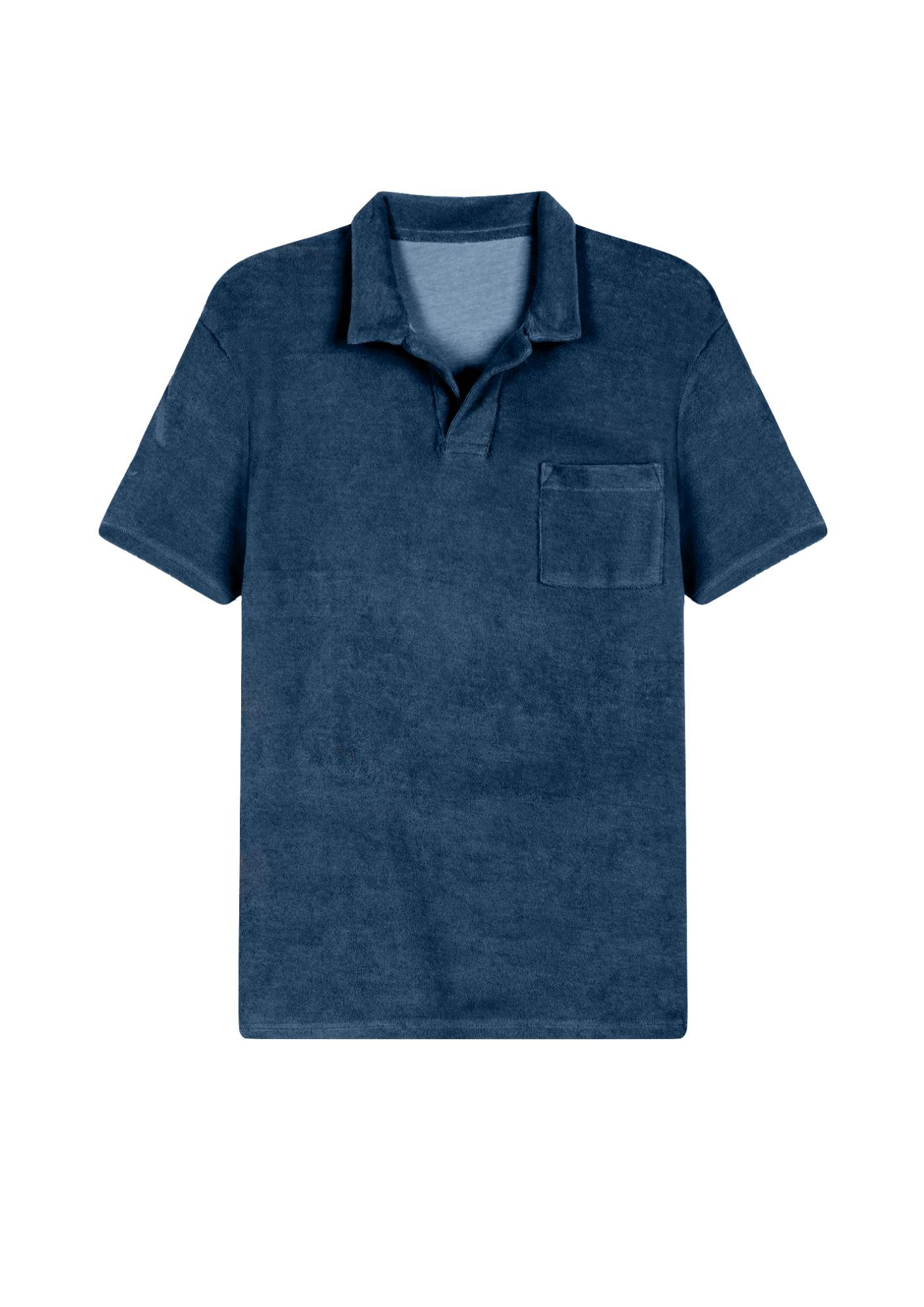 Polo Eponge bleu canard