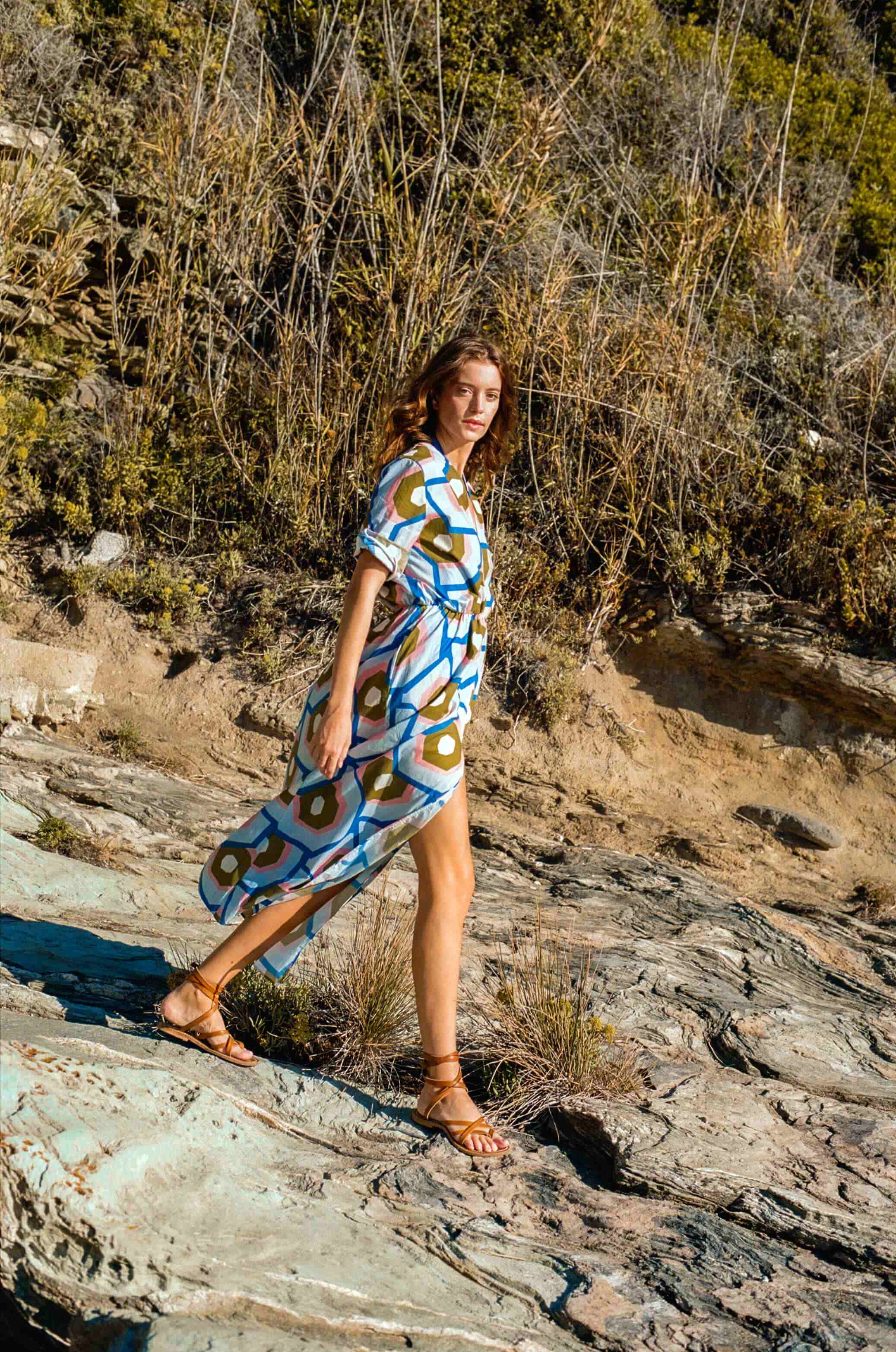 Robe à motifs colorés claire