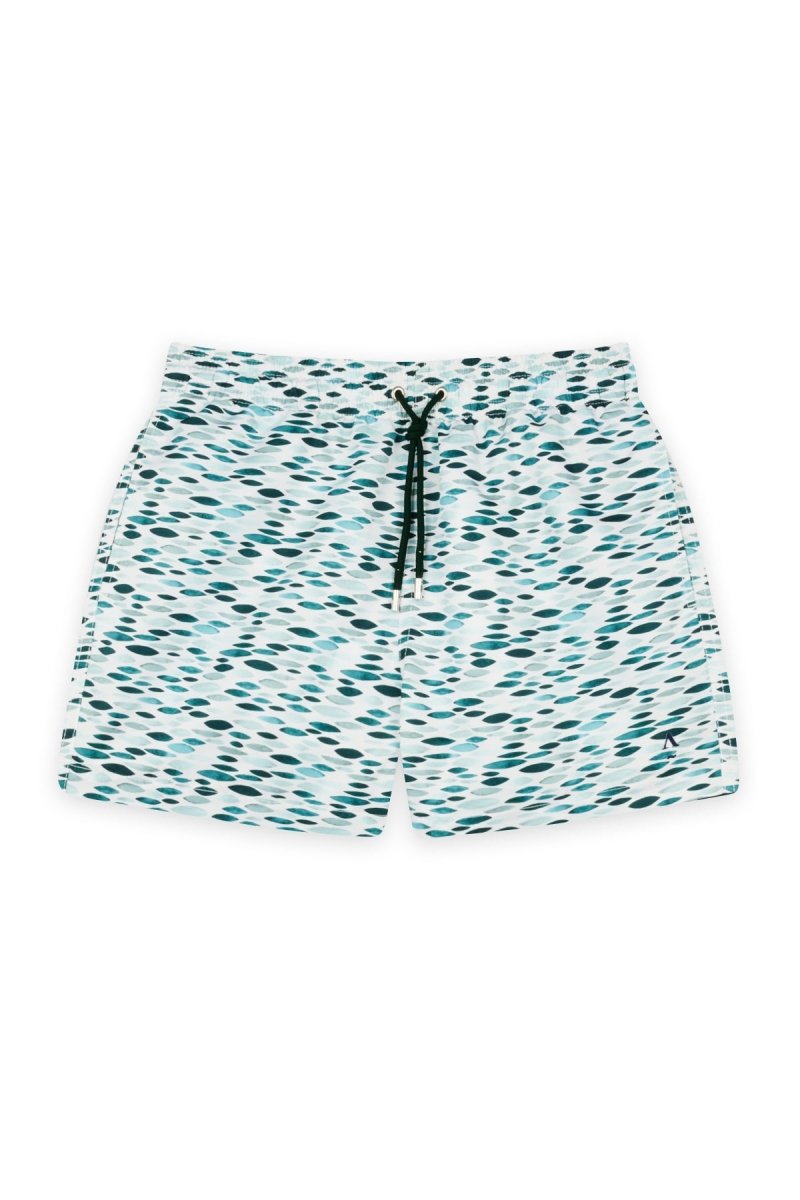 Short de bain à imprimé vert d'eau