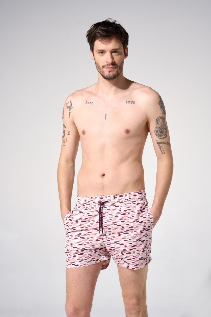 Short de bain pourpre homme