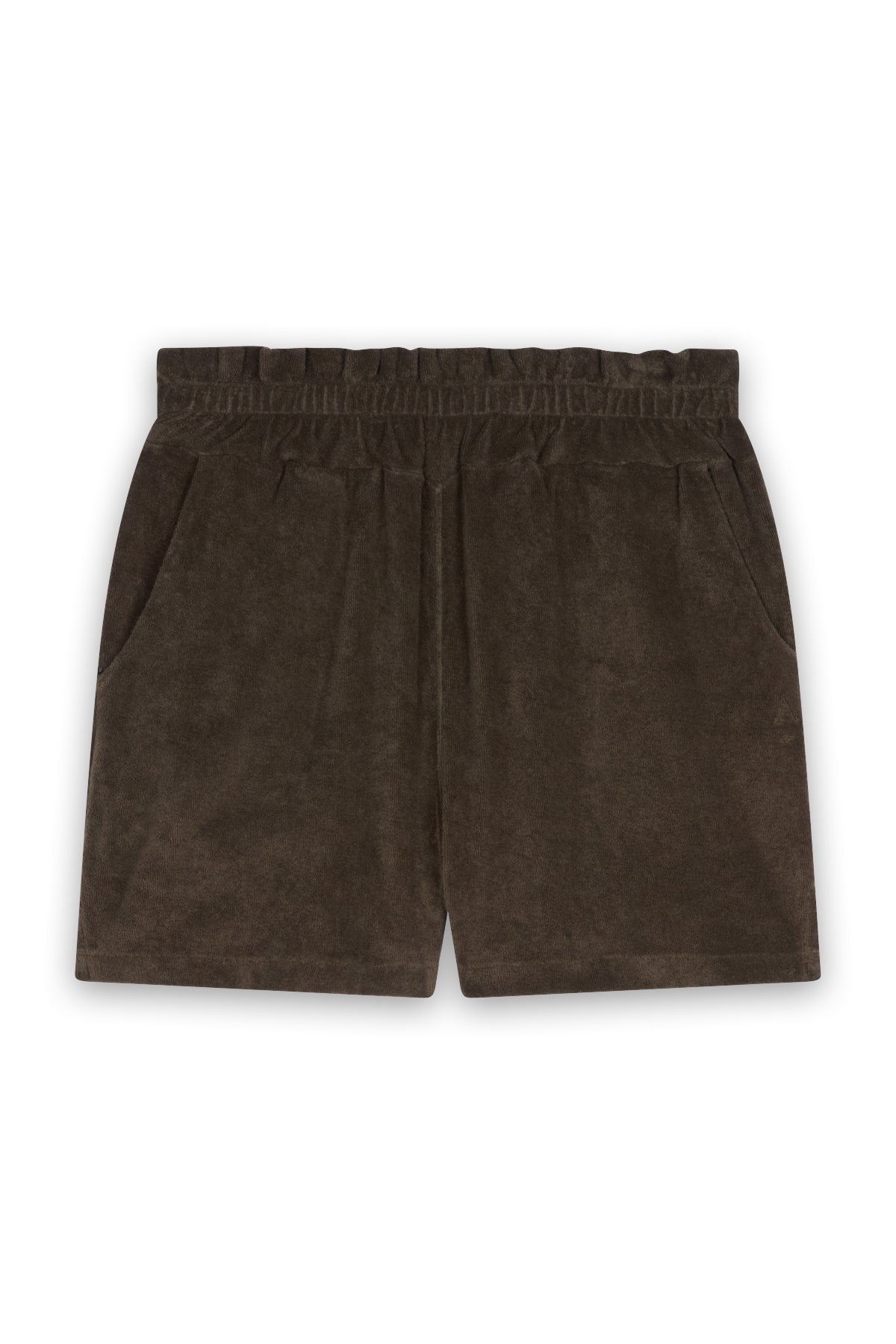 Short éponge kaki femme