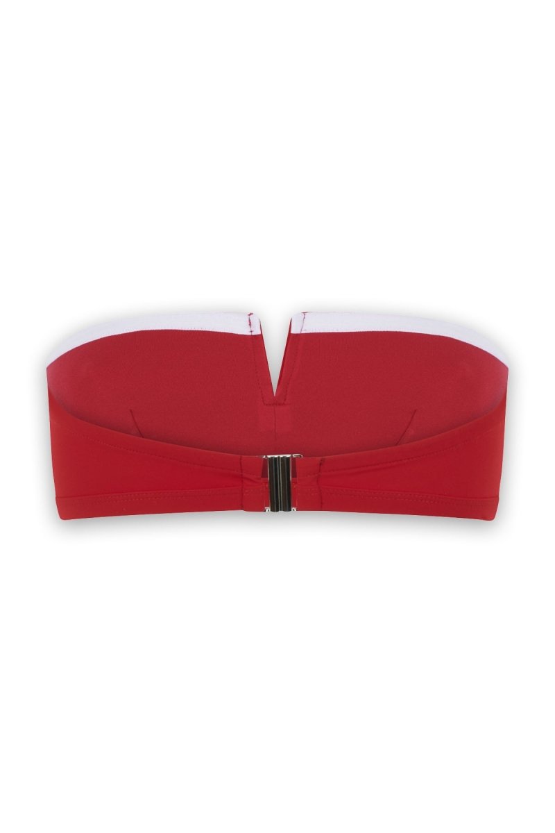 haut maillot de bain femme uni rouge