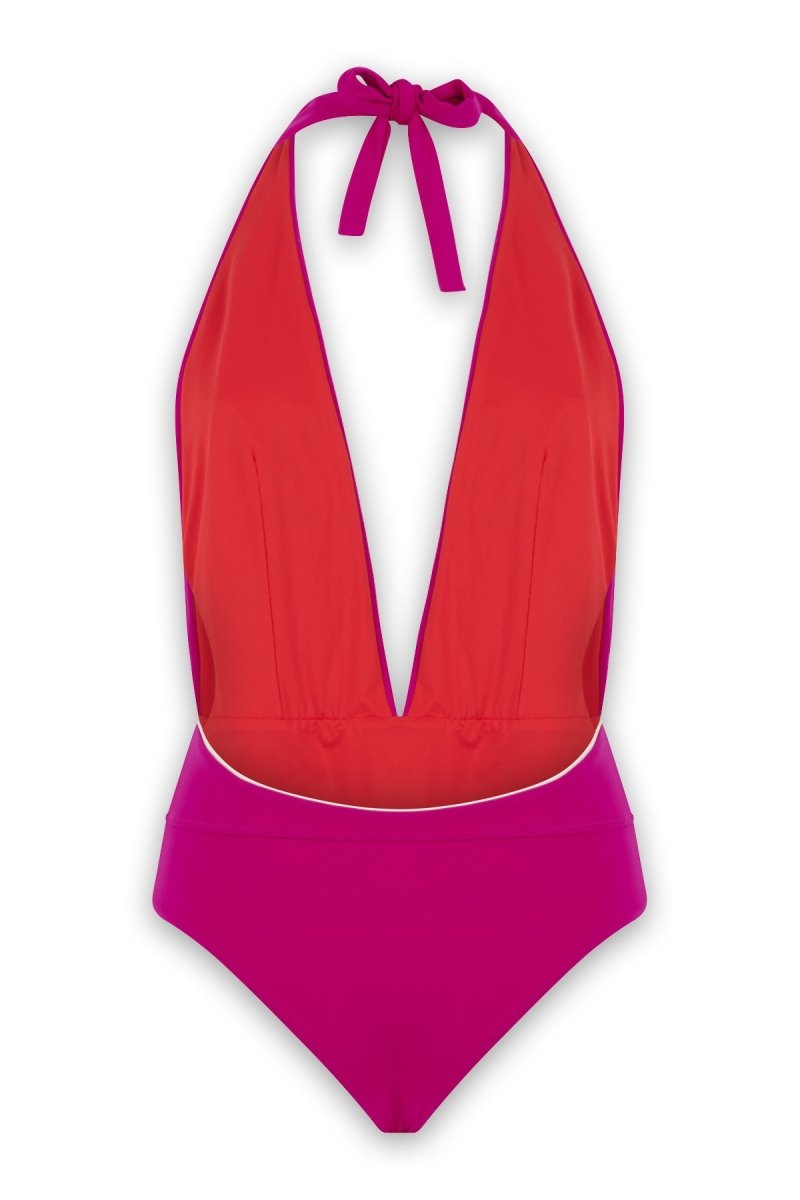 Maillot une pièce femme fuschia