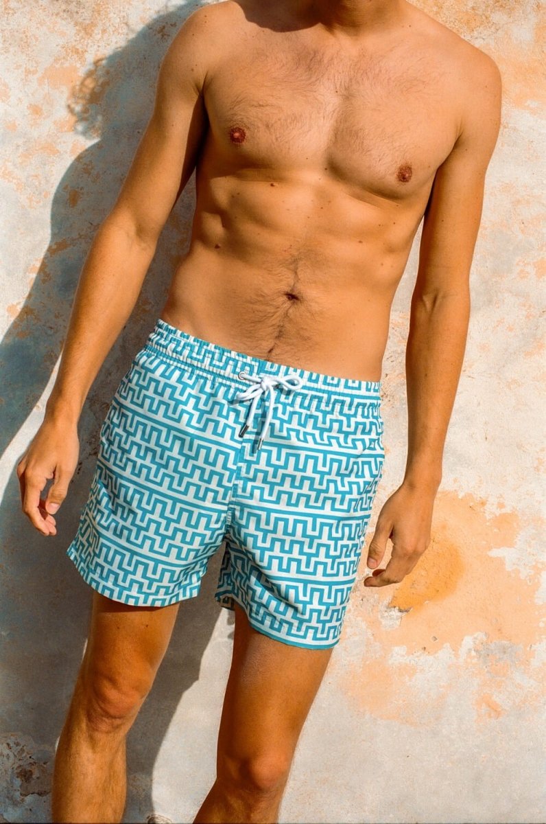 short de bain homme cavoli turquoise
