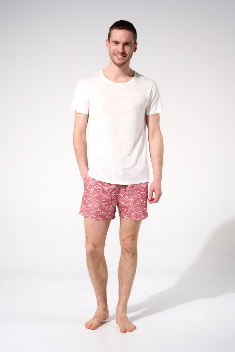 Maillot imprimé Algues brique