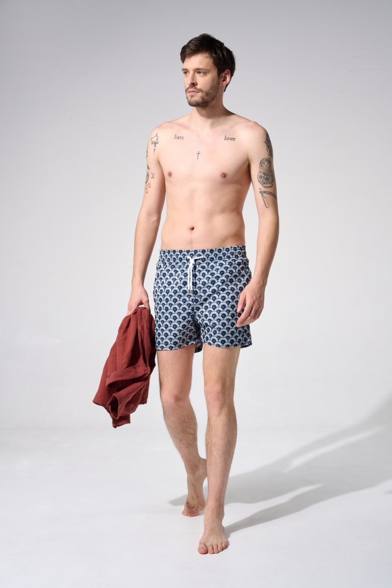 maillot de bain homme recifs bleu