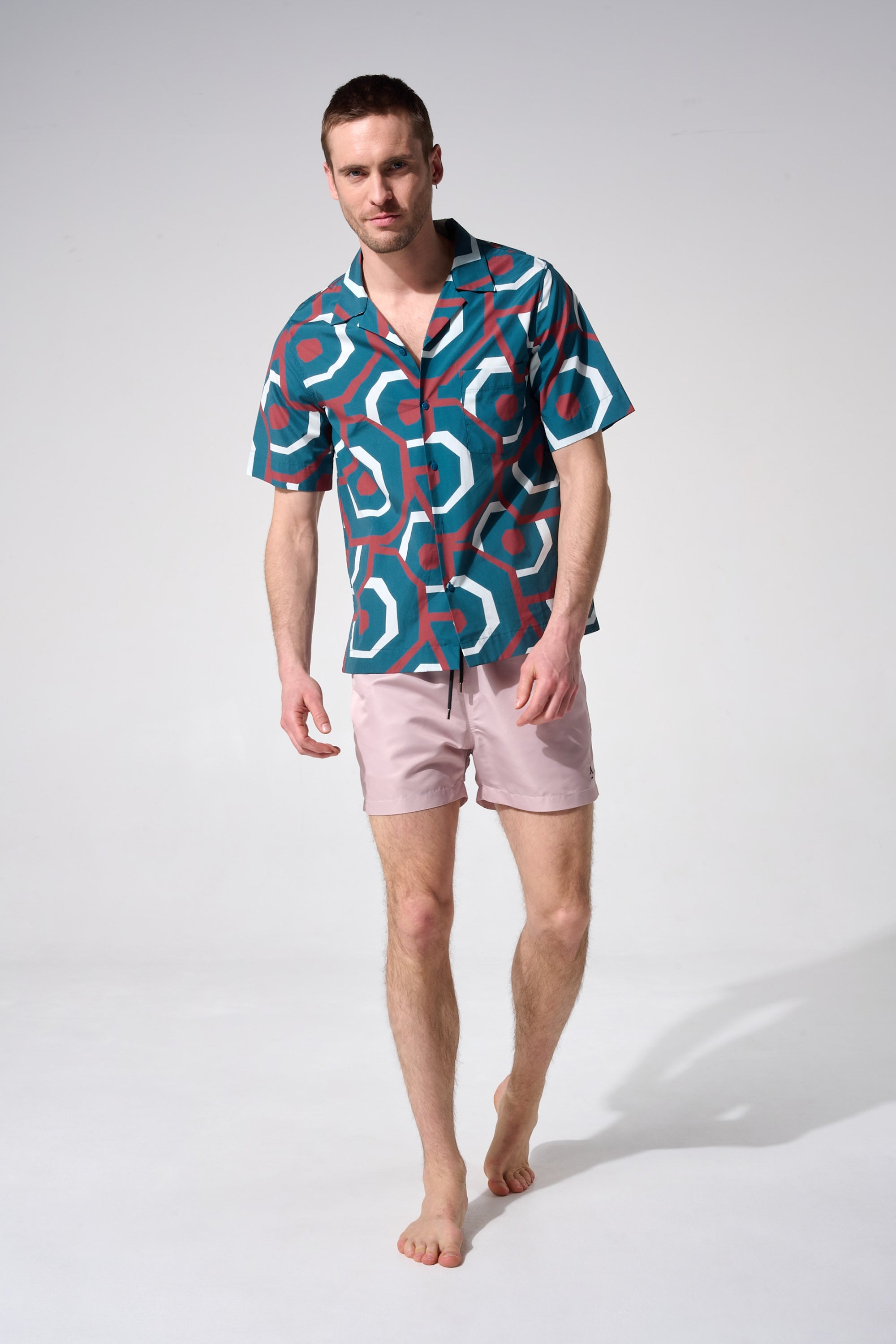 maillot de bain homme rose