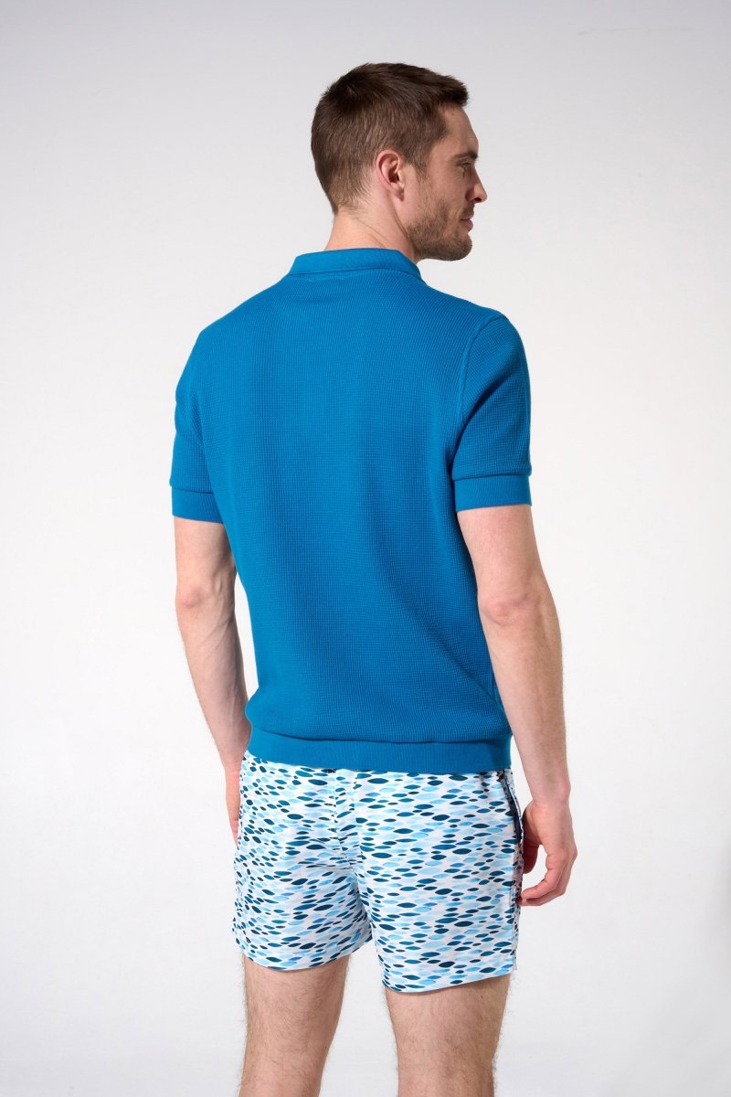 Polo bleu homme