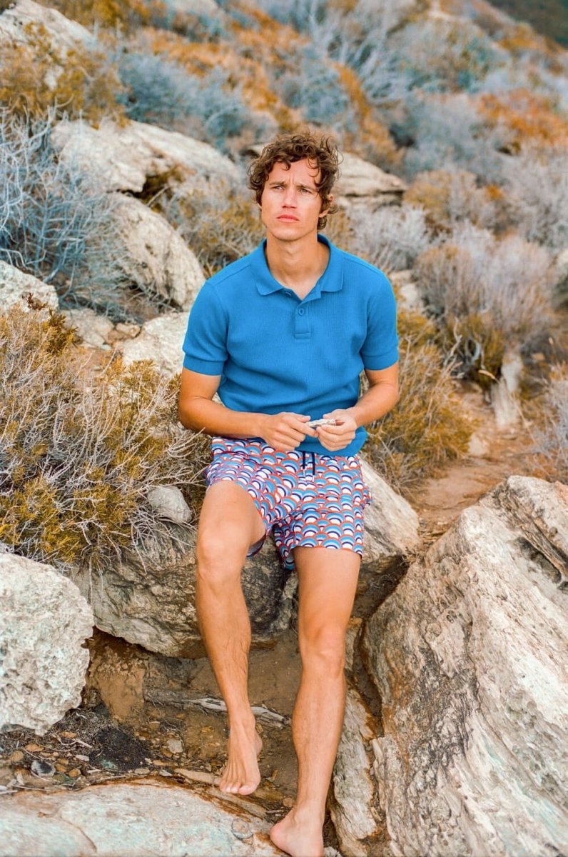 polo coton homme bleu