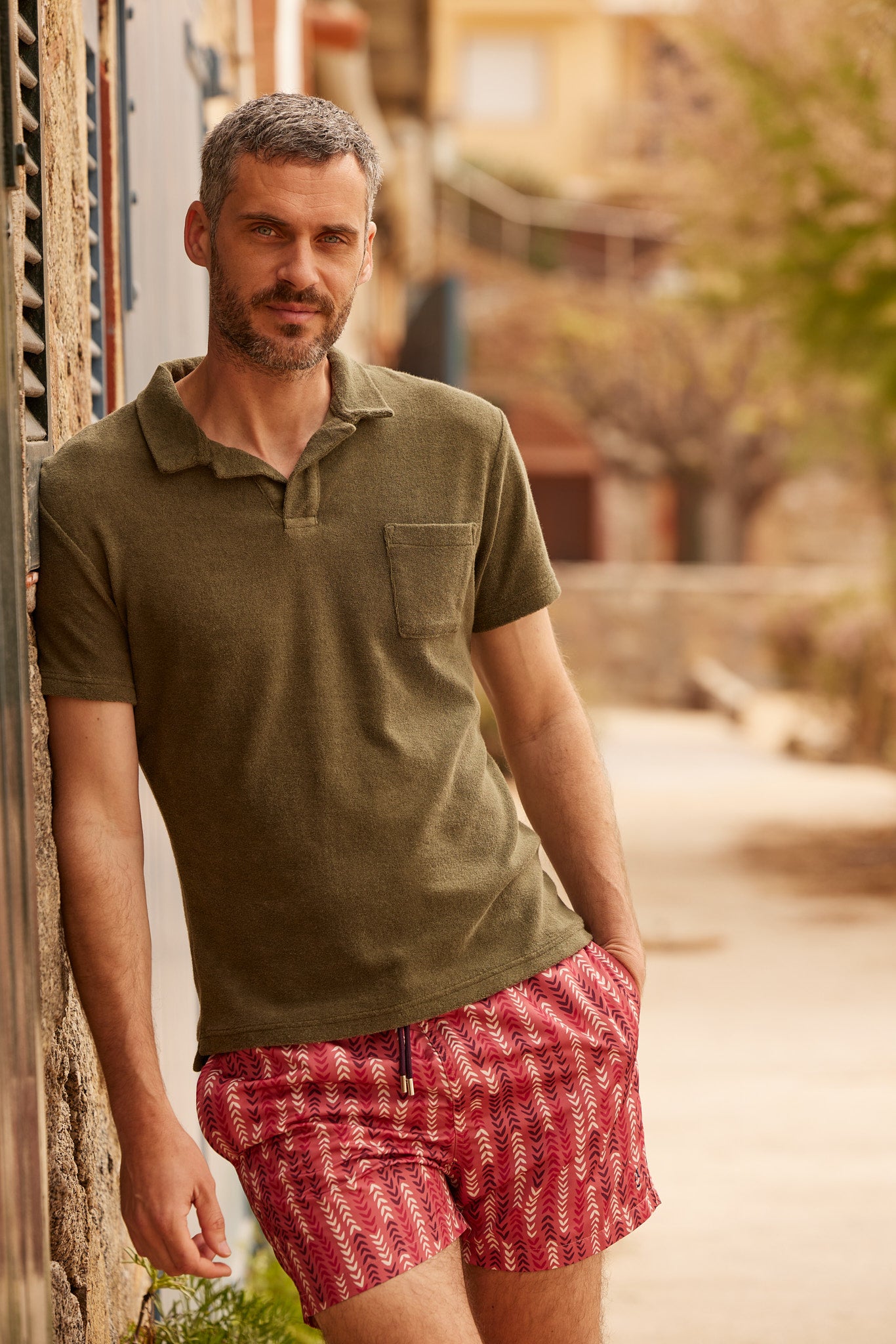 polo kaki en éponge