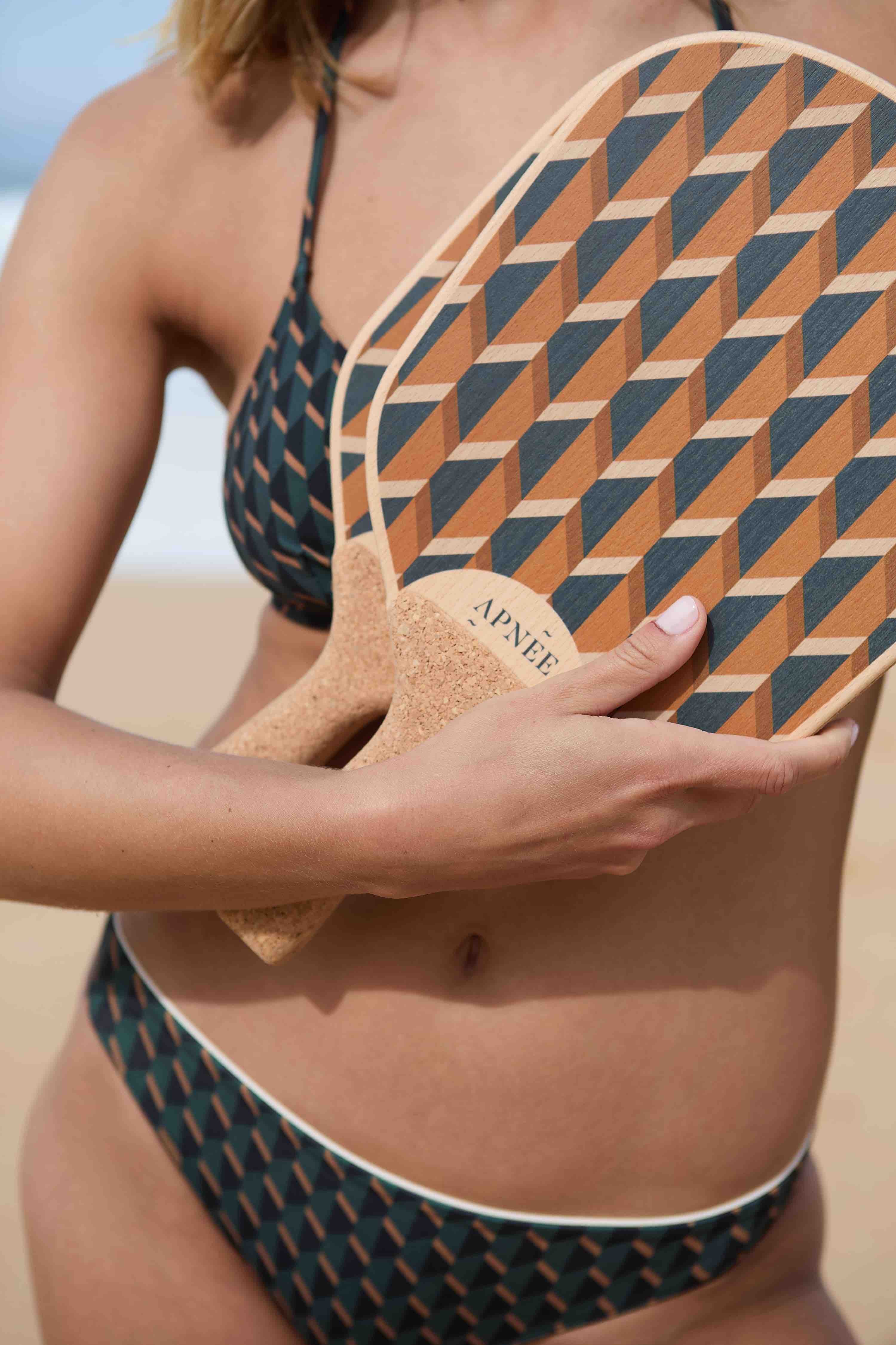 raquettes de plage à motif