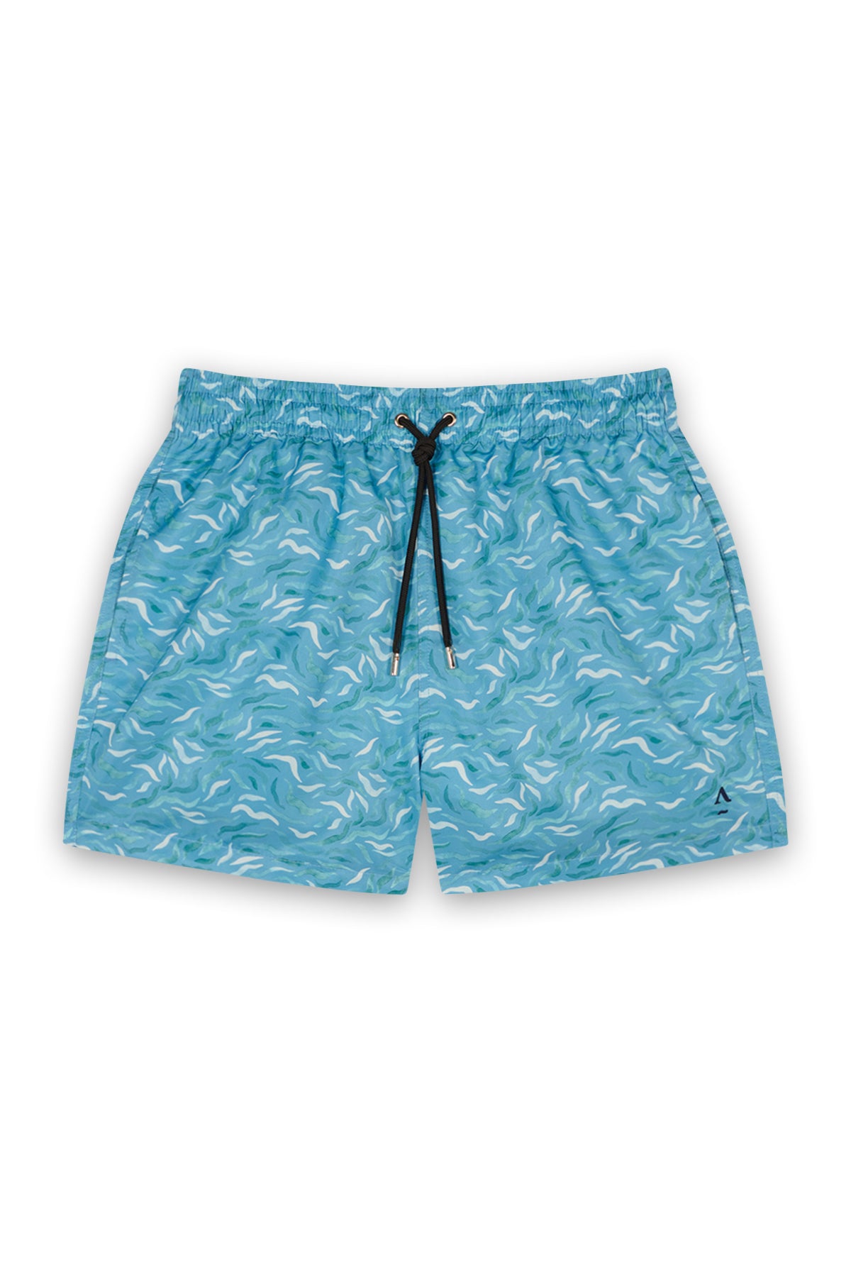 Maillot imprimé algues bleu