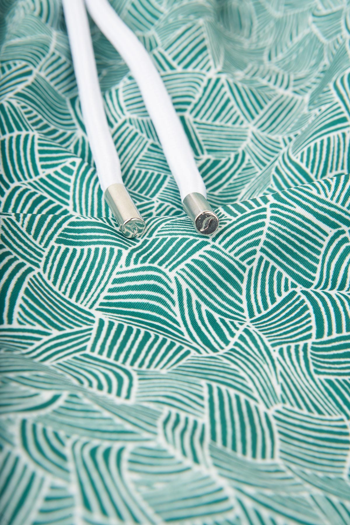 short de bain homme imprime reflets vert