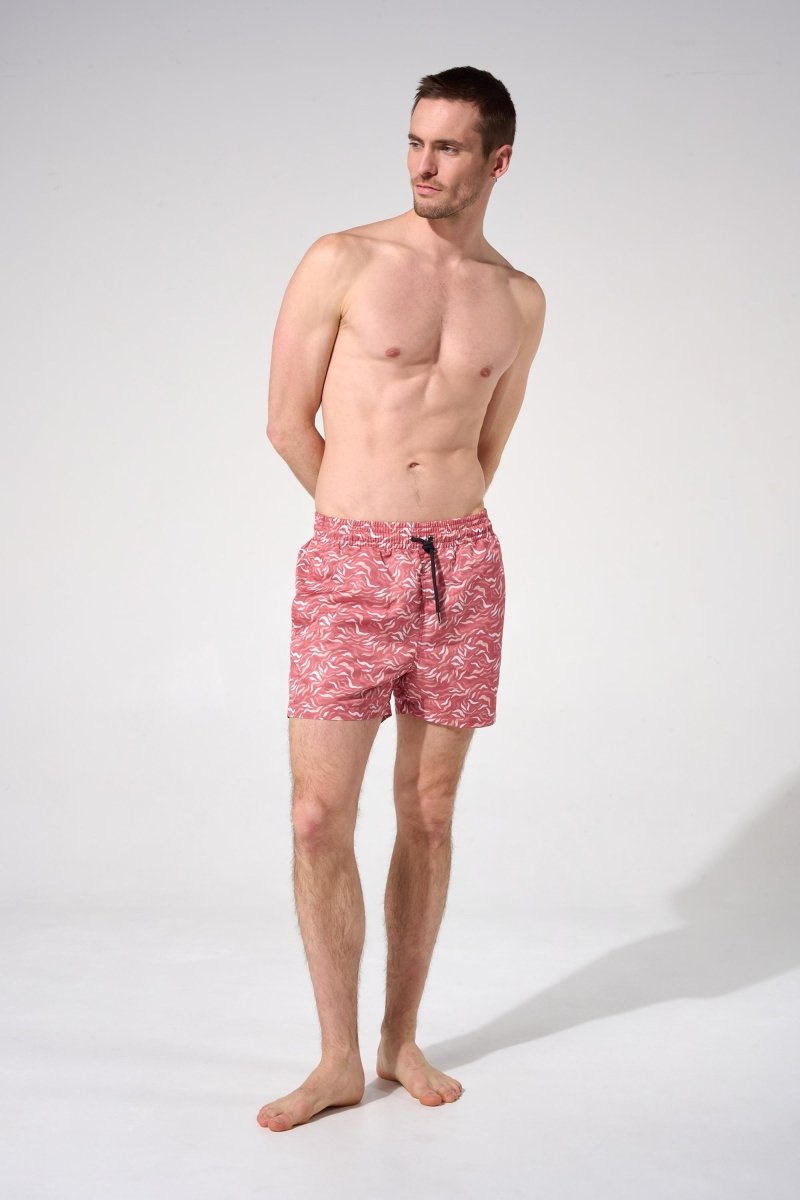 Maillot imprimé Algues brique