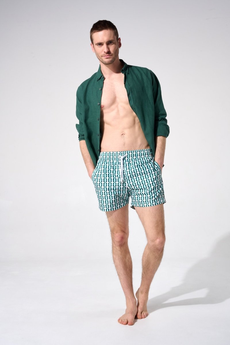 Maillot imprimé Salento vert