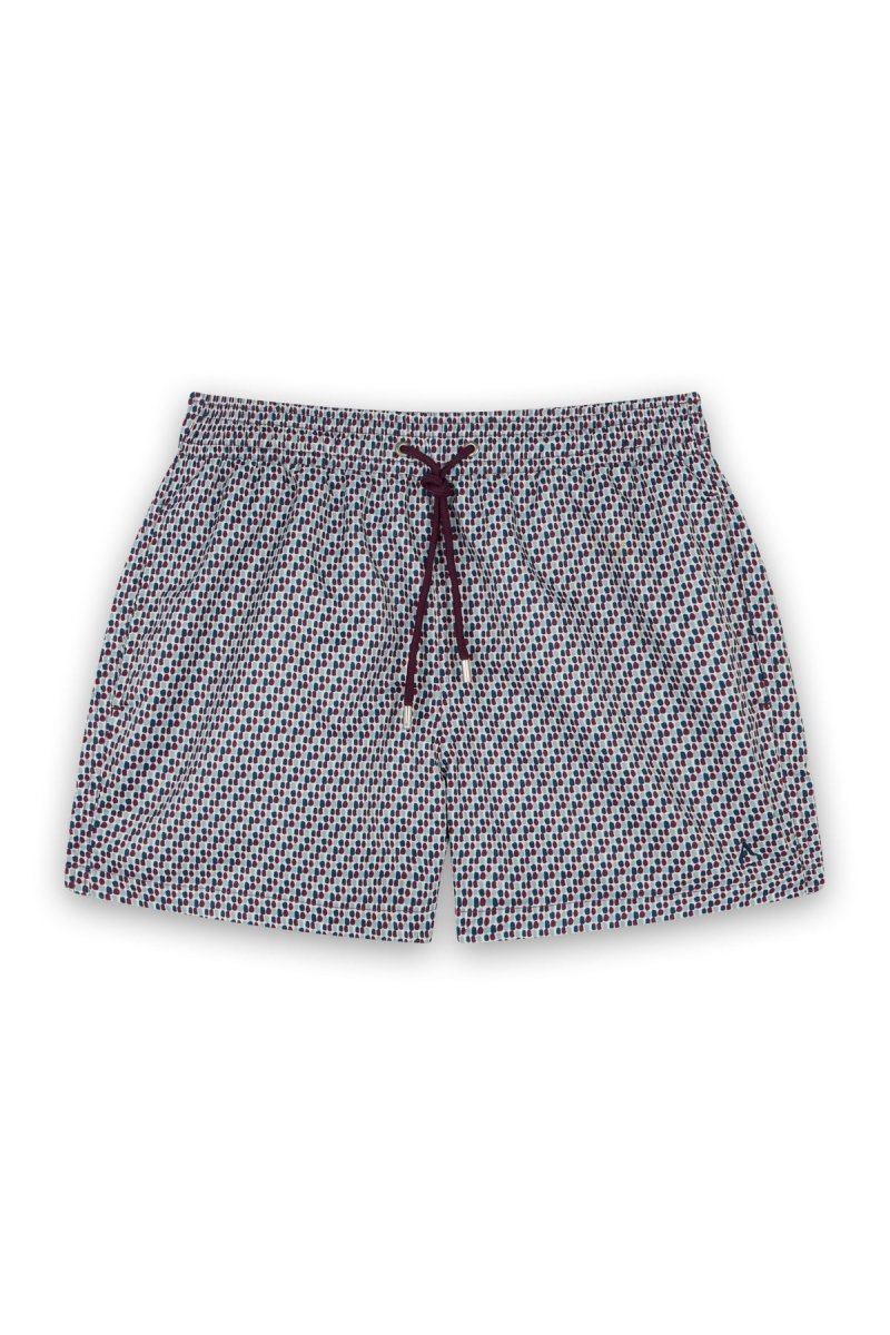 short de bain mosaiques pourpre