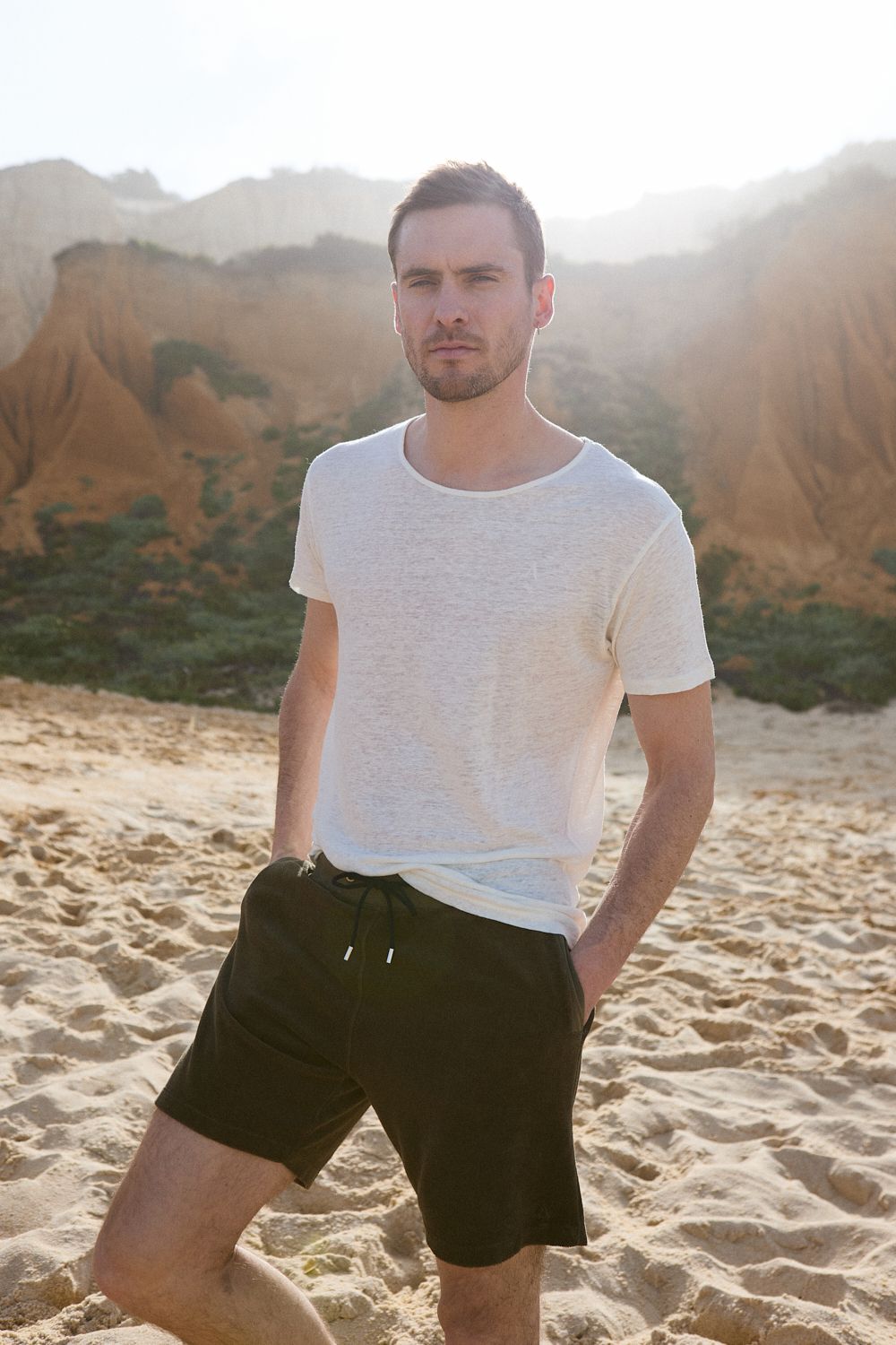 short vert homme