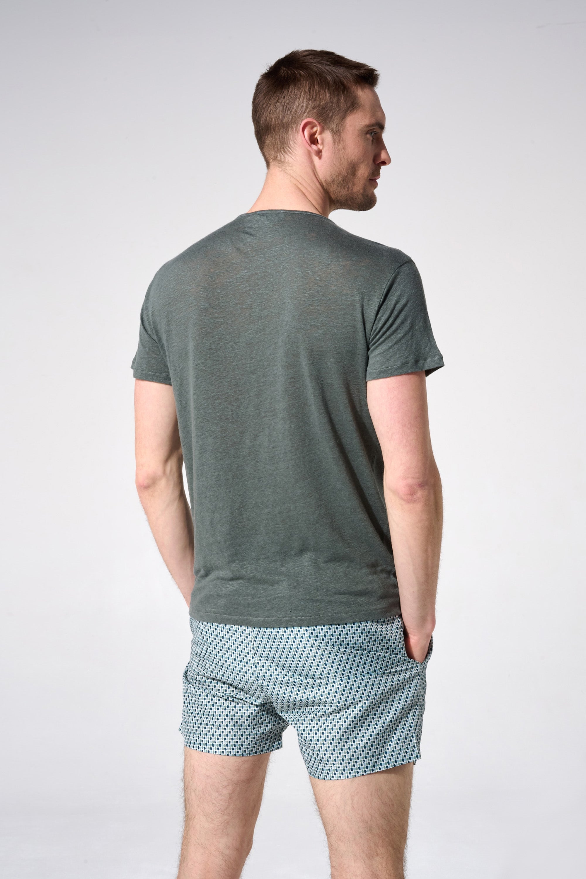 tee shirt en lin vert