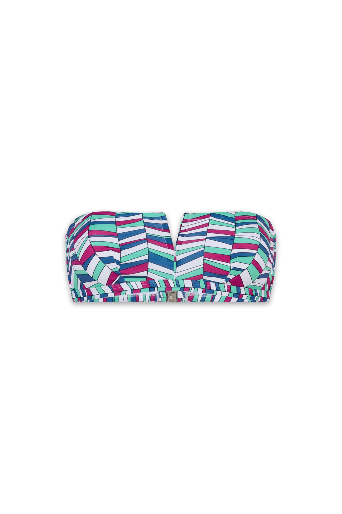 Bandeau à motifs fuchsia vert bleu