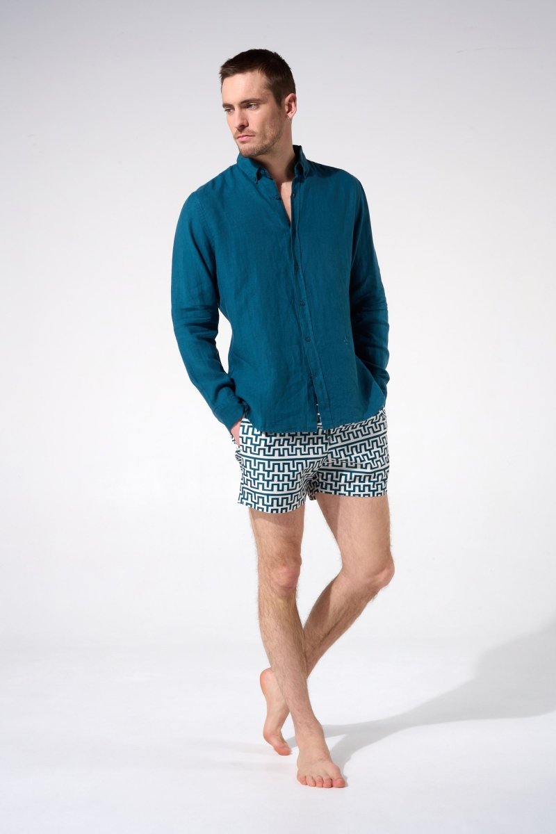 short de bain cavoli bleu