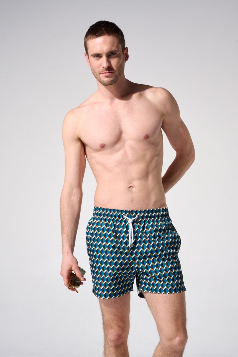 short de bain homme zellige bleu