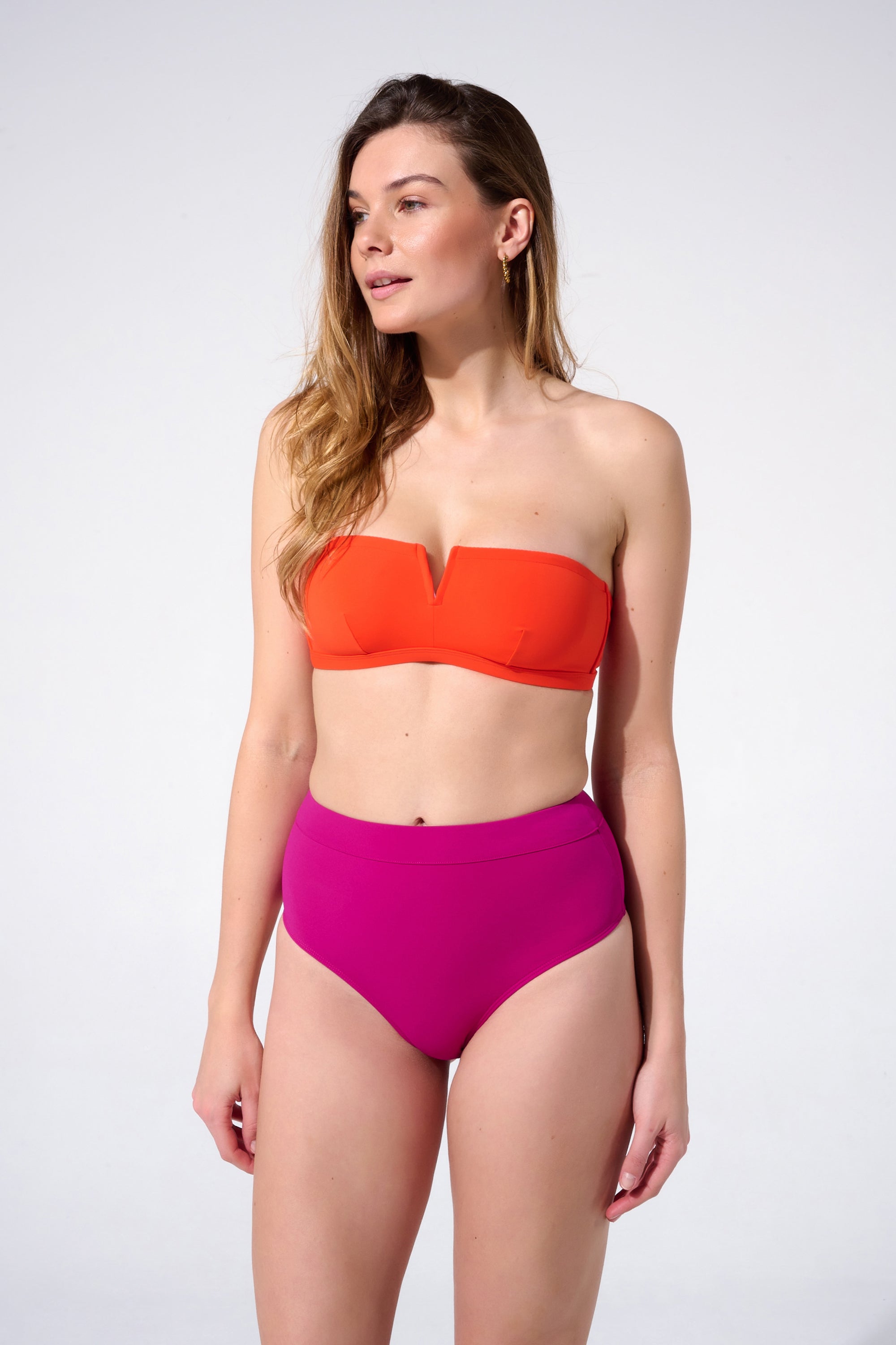 Culotte de maillot de bain fuchsia femme