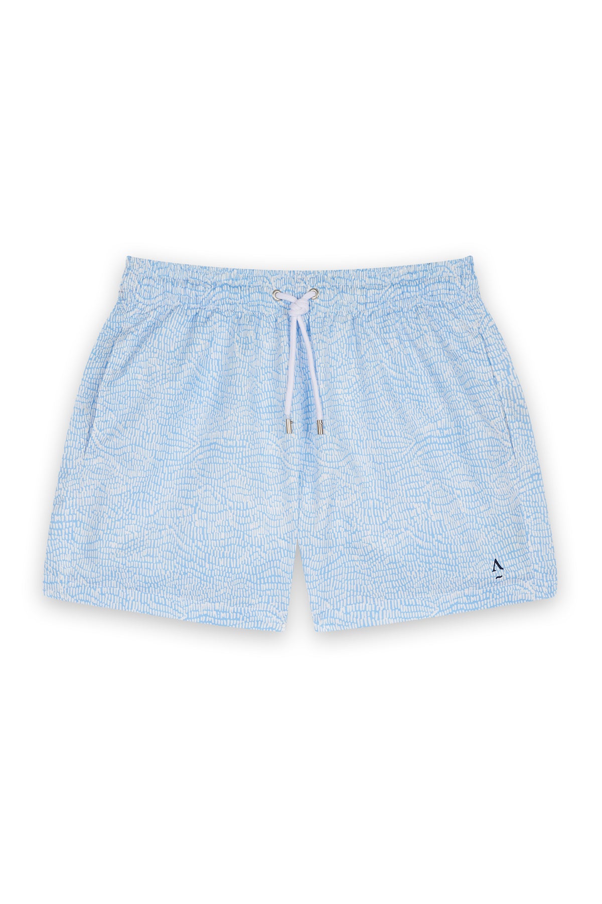 short de bain à relief bleu ciel