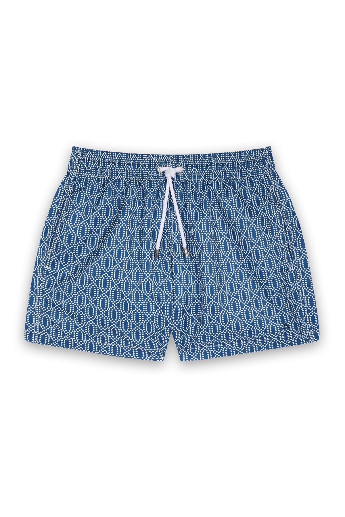 short de bain à motif bleu