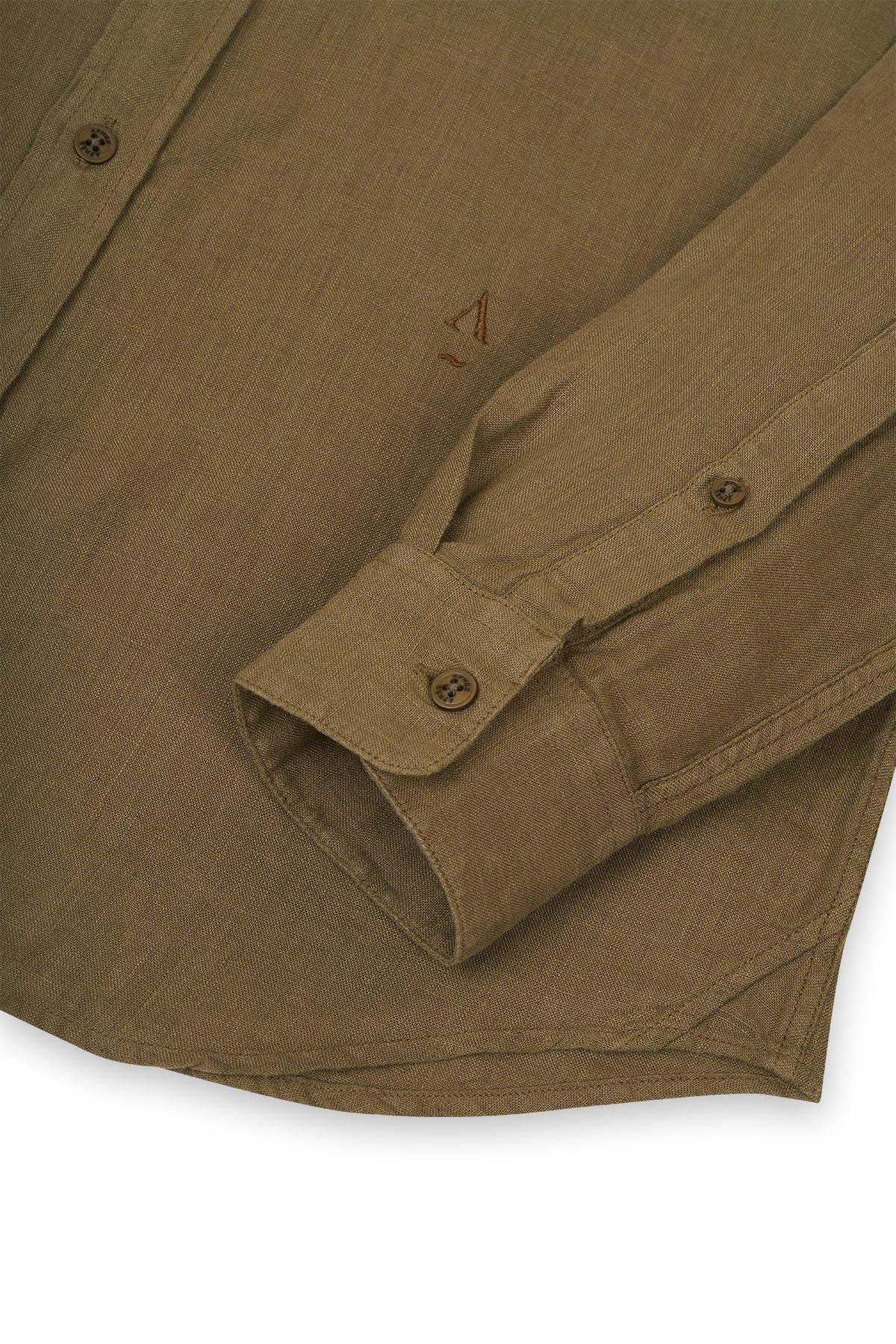 Chemise en lin kaki