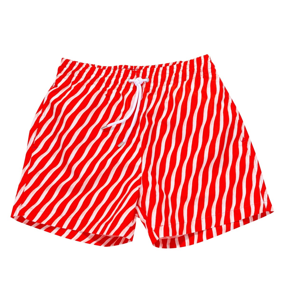 Swim Shorts - Red Ondulations