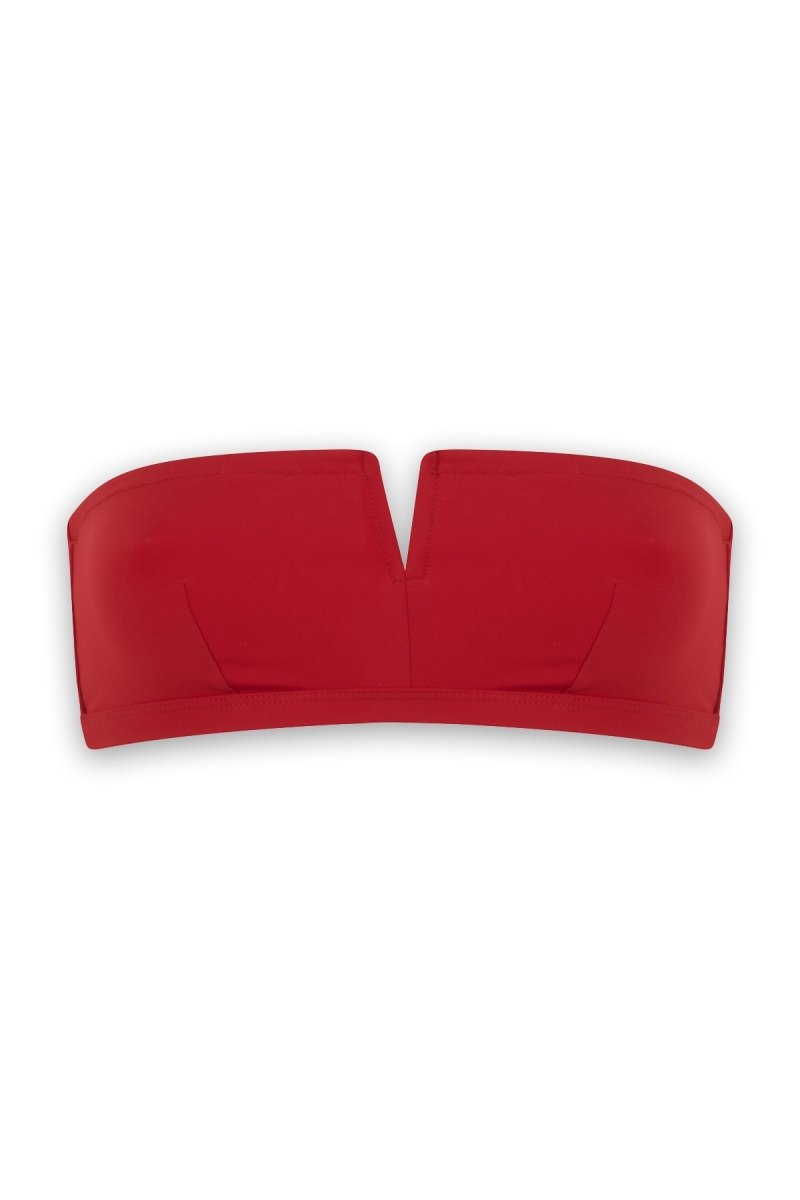 bandeau de maillot de bain femme rouge