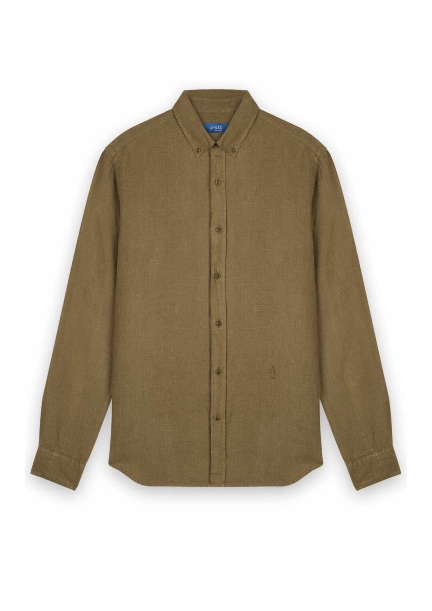 Chemise en lin kaki