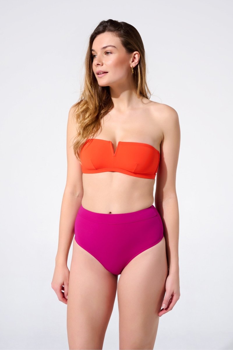 haut maillot de bain femme orange 