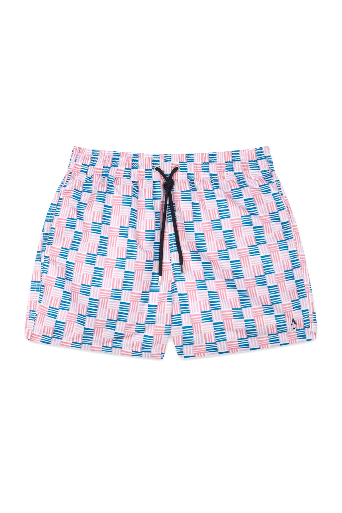 short de bain imprimé rose et bleu