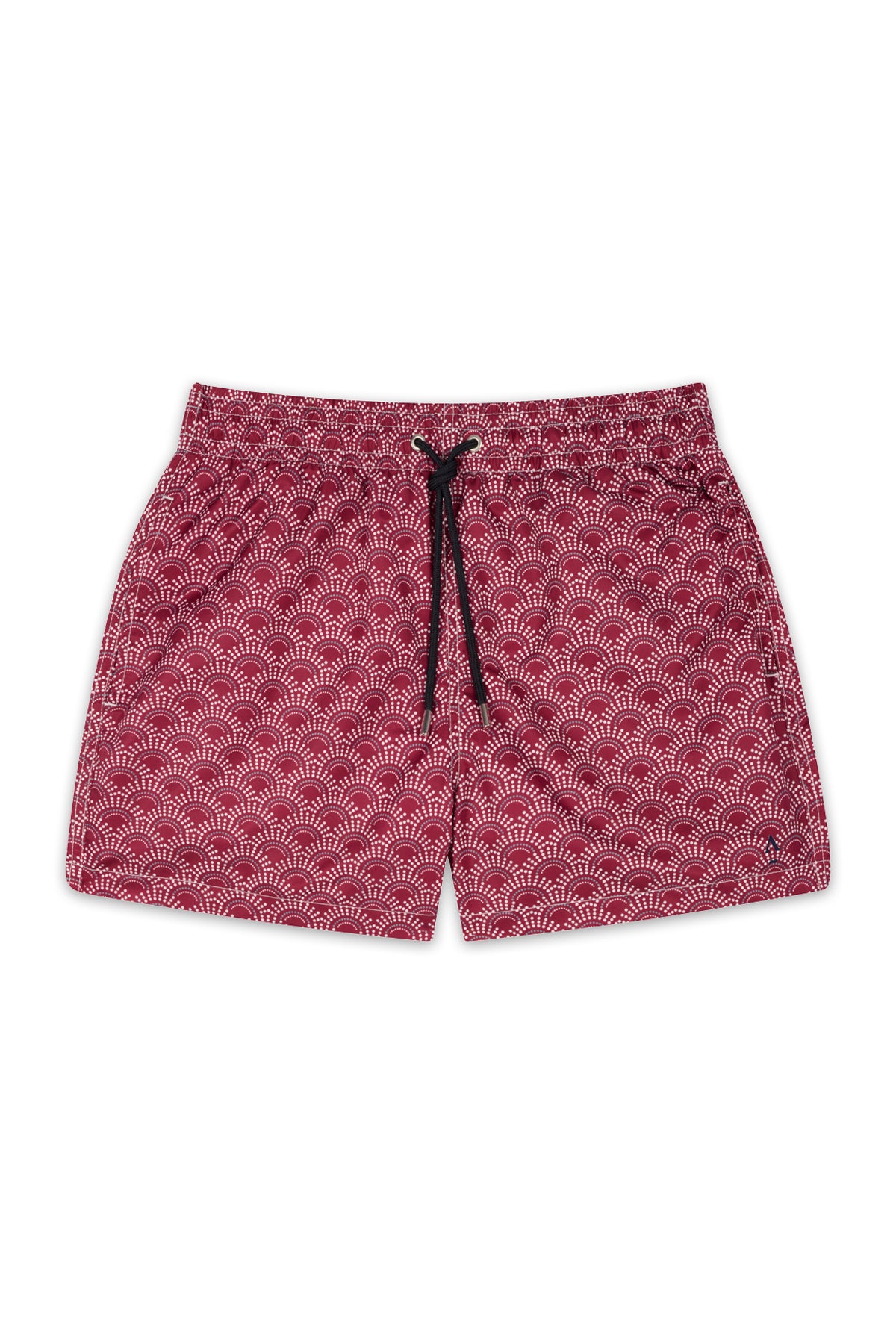 short de bain homme motif rouge