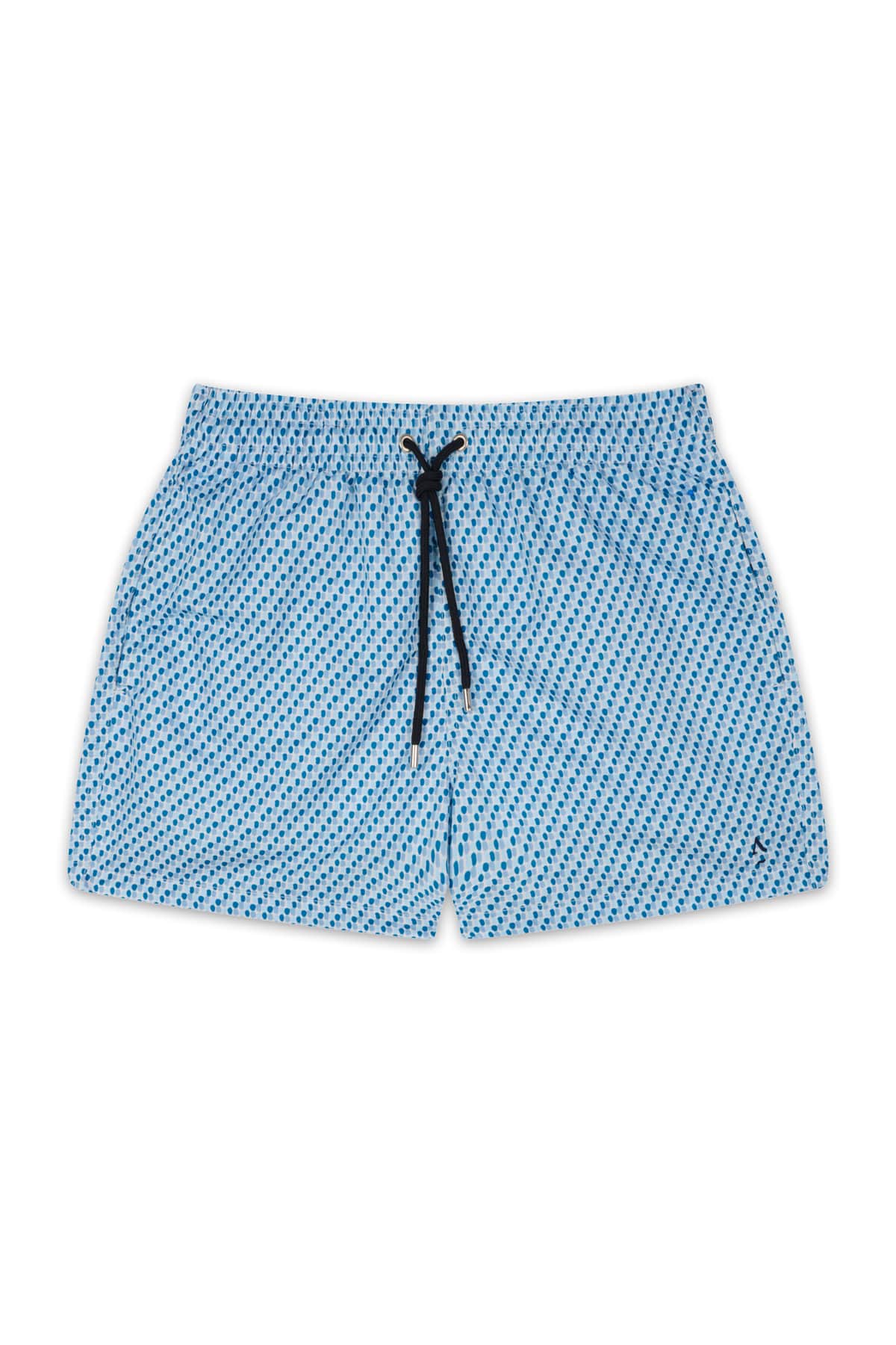 short de bain motif bleu ciel