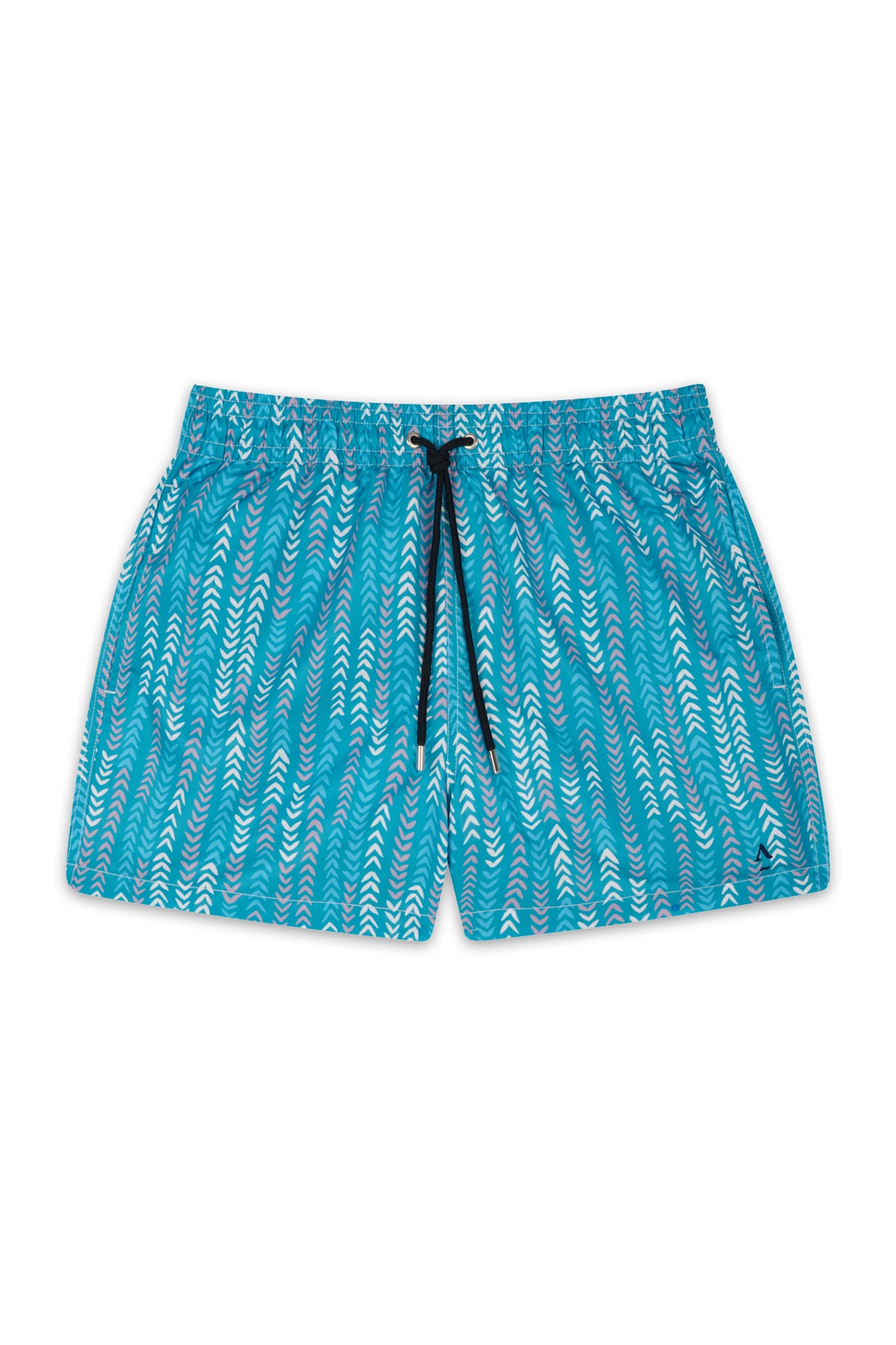 short de bain imprimé bleu turquoise