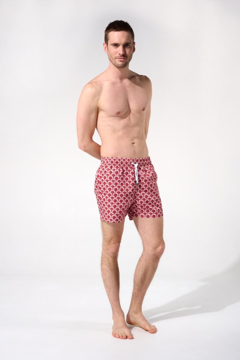 short de bain recifs bordeaux
