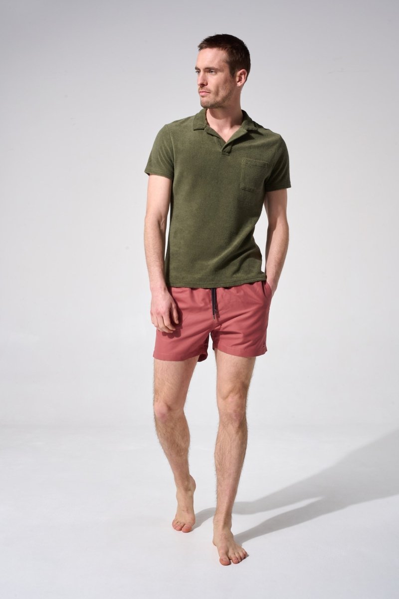 maillot de bain homme brique