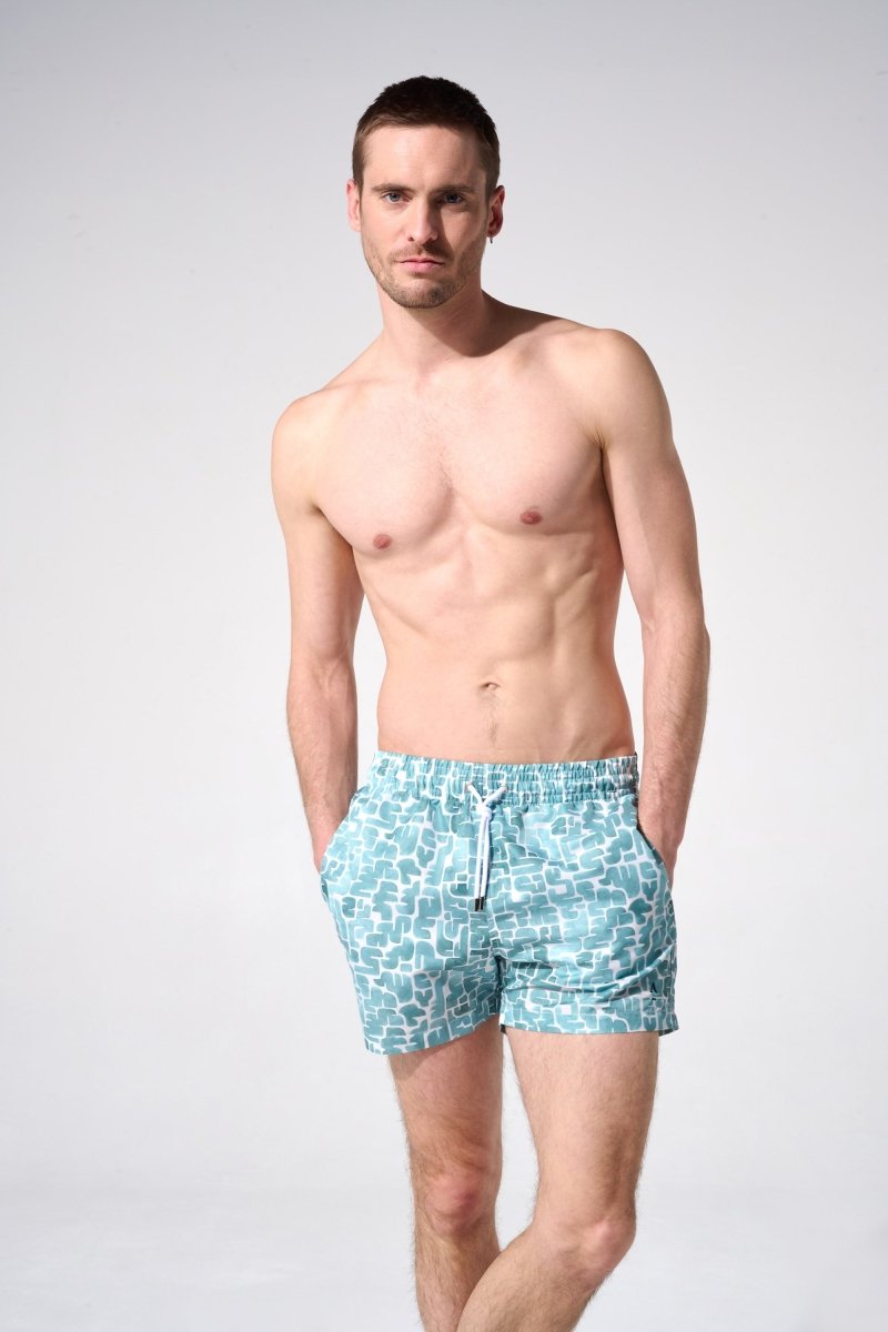 maillot de bain homme turquoise
